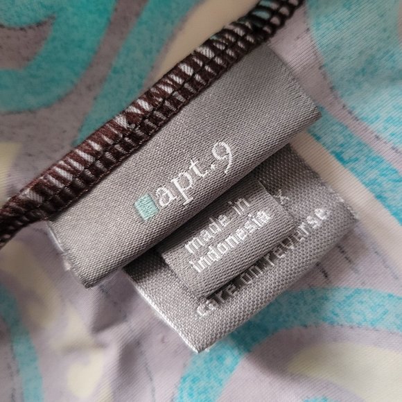 Apt. 9 Ladies Swimwear Padded Halter/Tankini Size 12 - Picture 4 of 8